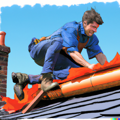 An image of a roofing contractor laying a roof insulation blanket.