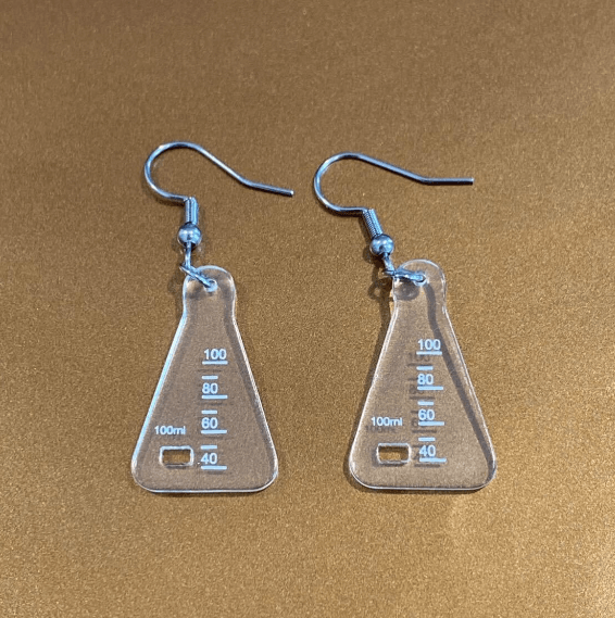 Flask Earrings - Science Jewelry