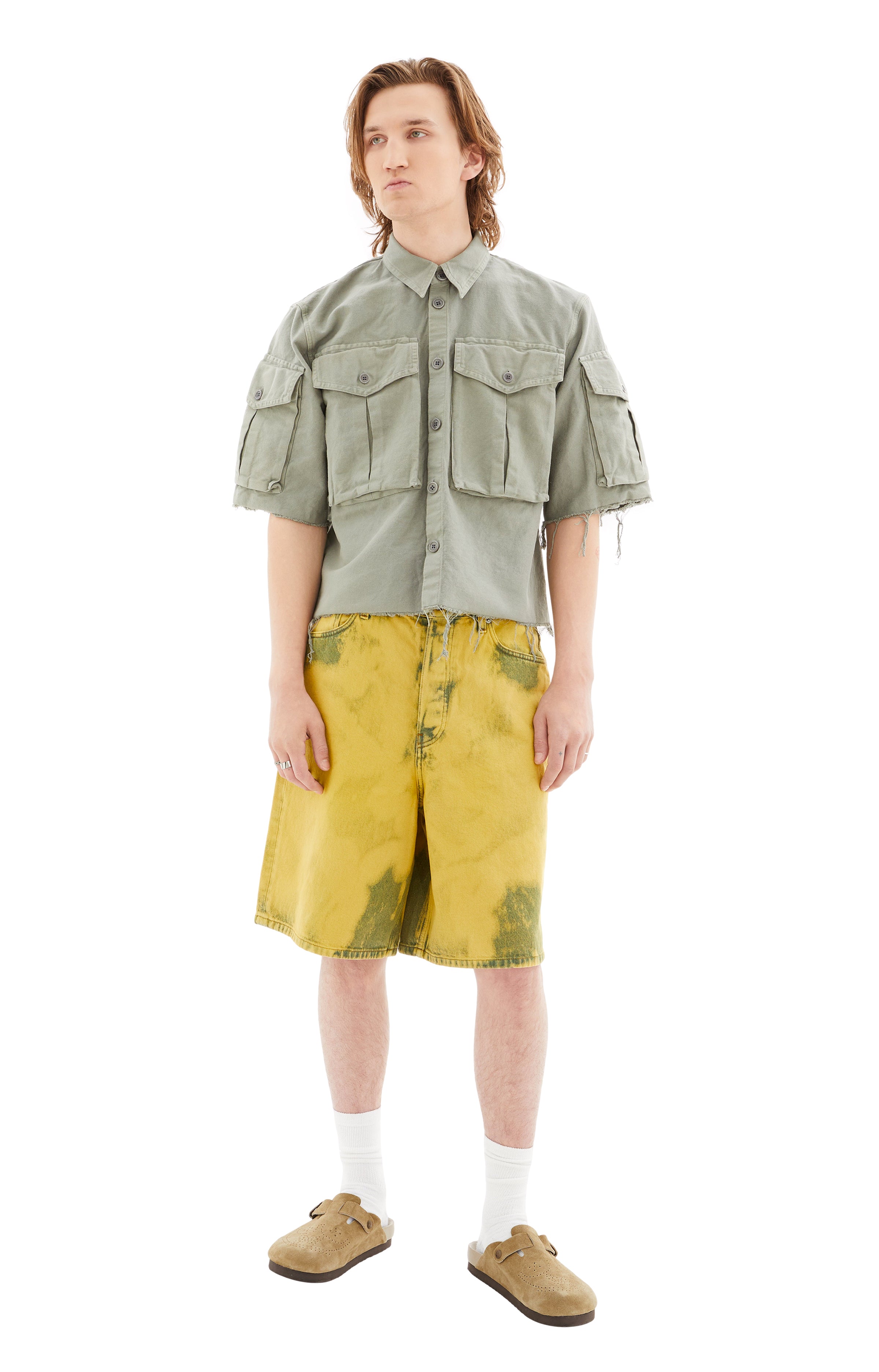 Shop Dries Van Noten Century S/s Shirt In Grey