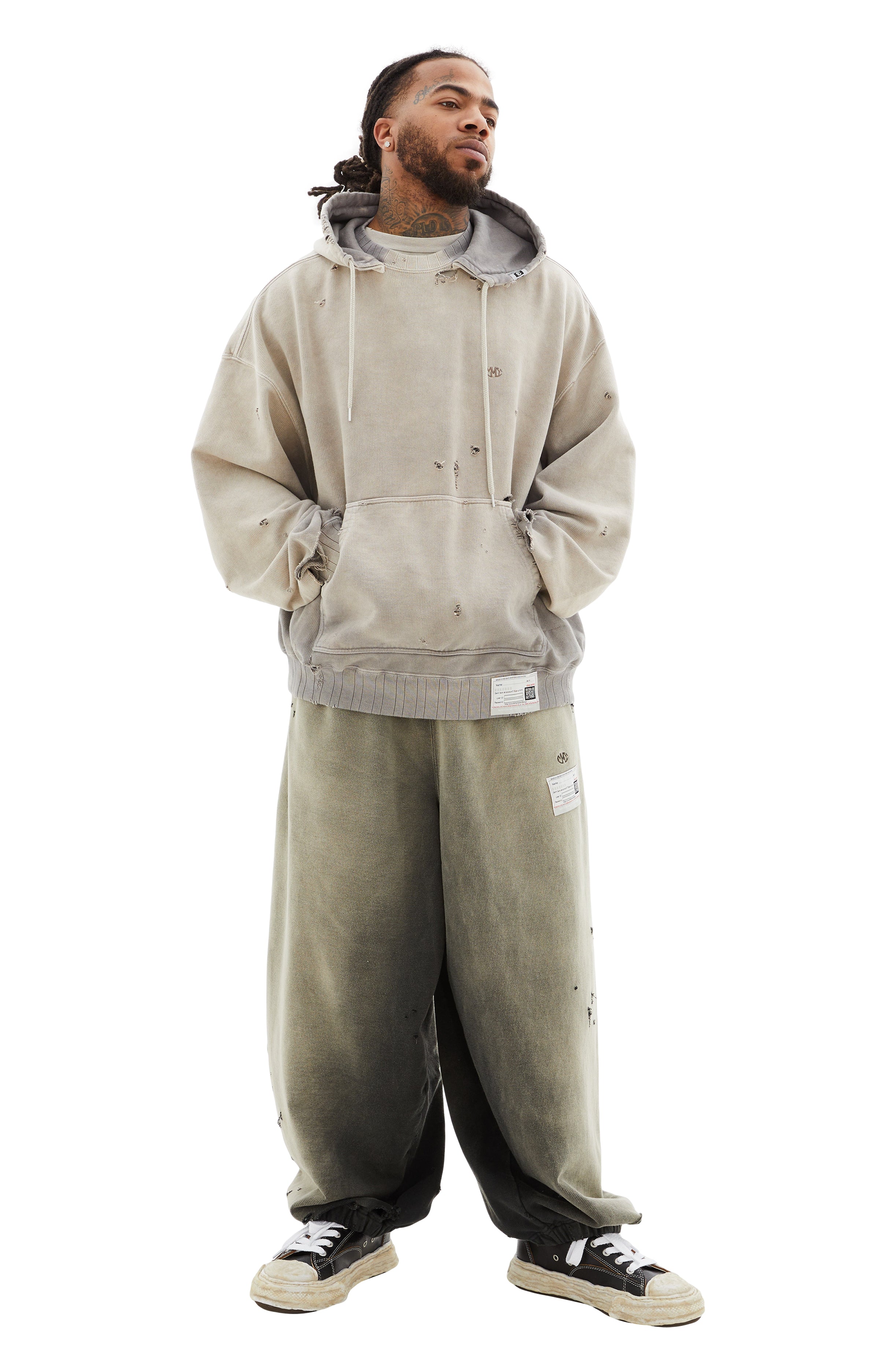 Shop Miharayasuhiro Sun Faded Hoodie In Beige