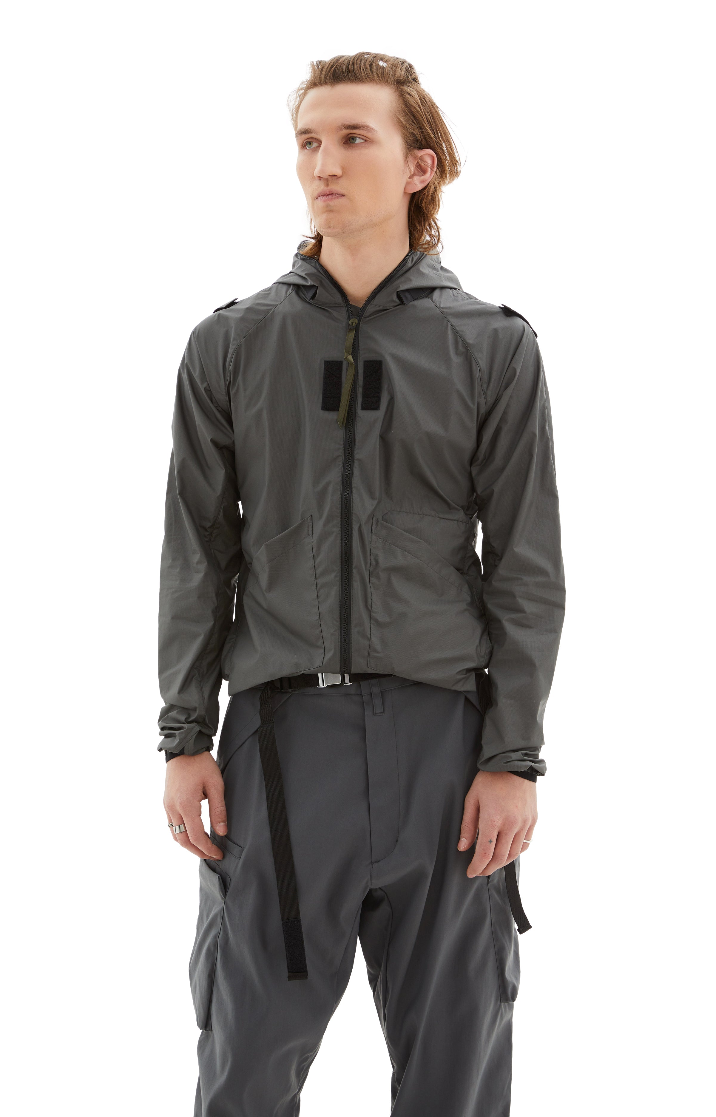 Shop Acronym Packable Hardshell Jacket In Grey