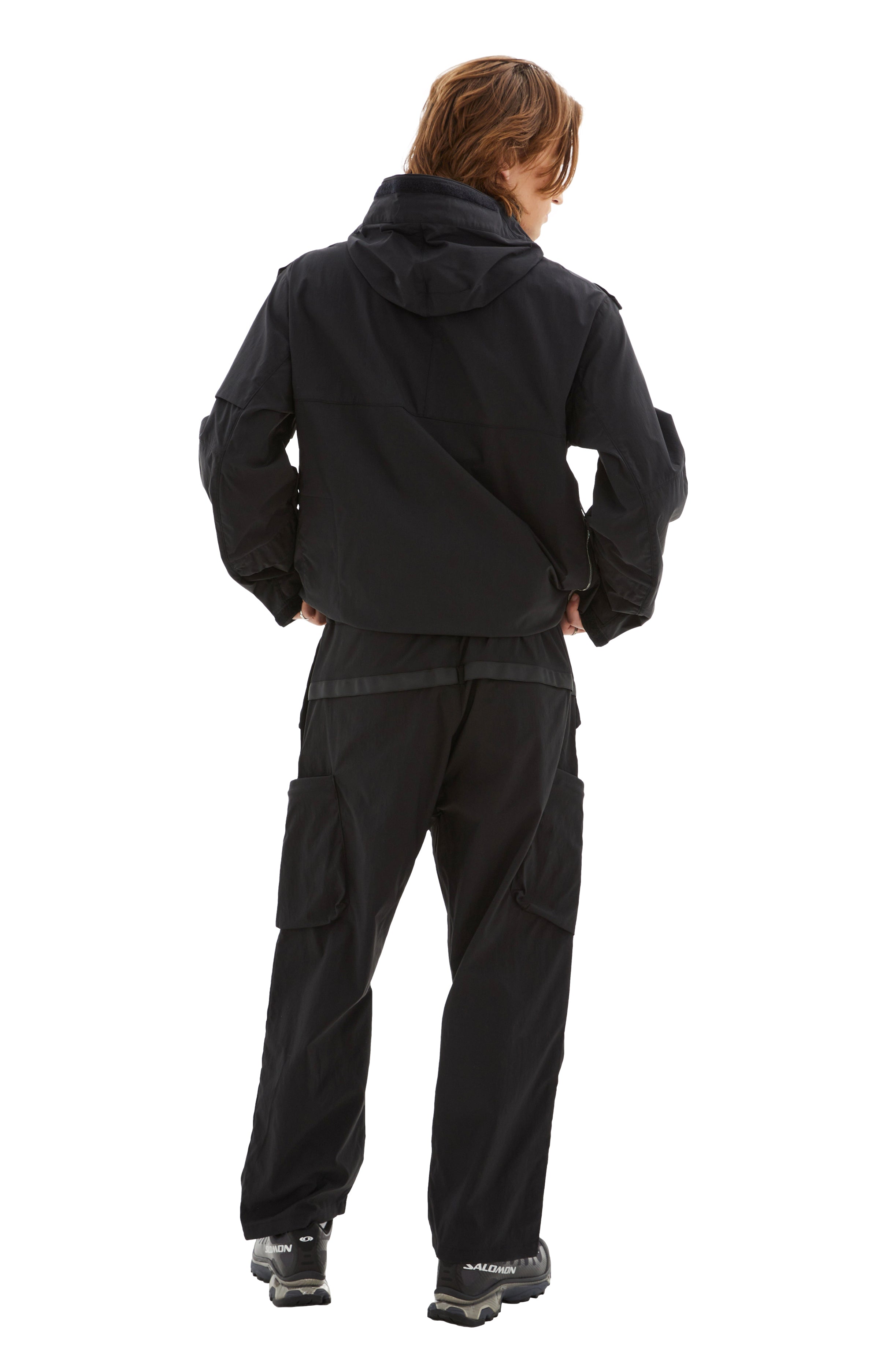 Shop Acronym Nylon Stretch Cargo Pants In Black