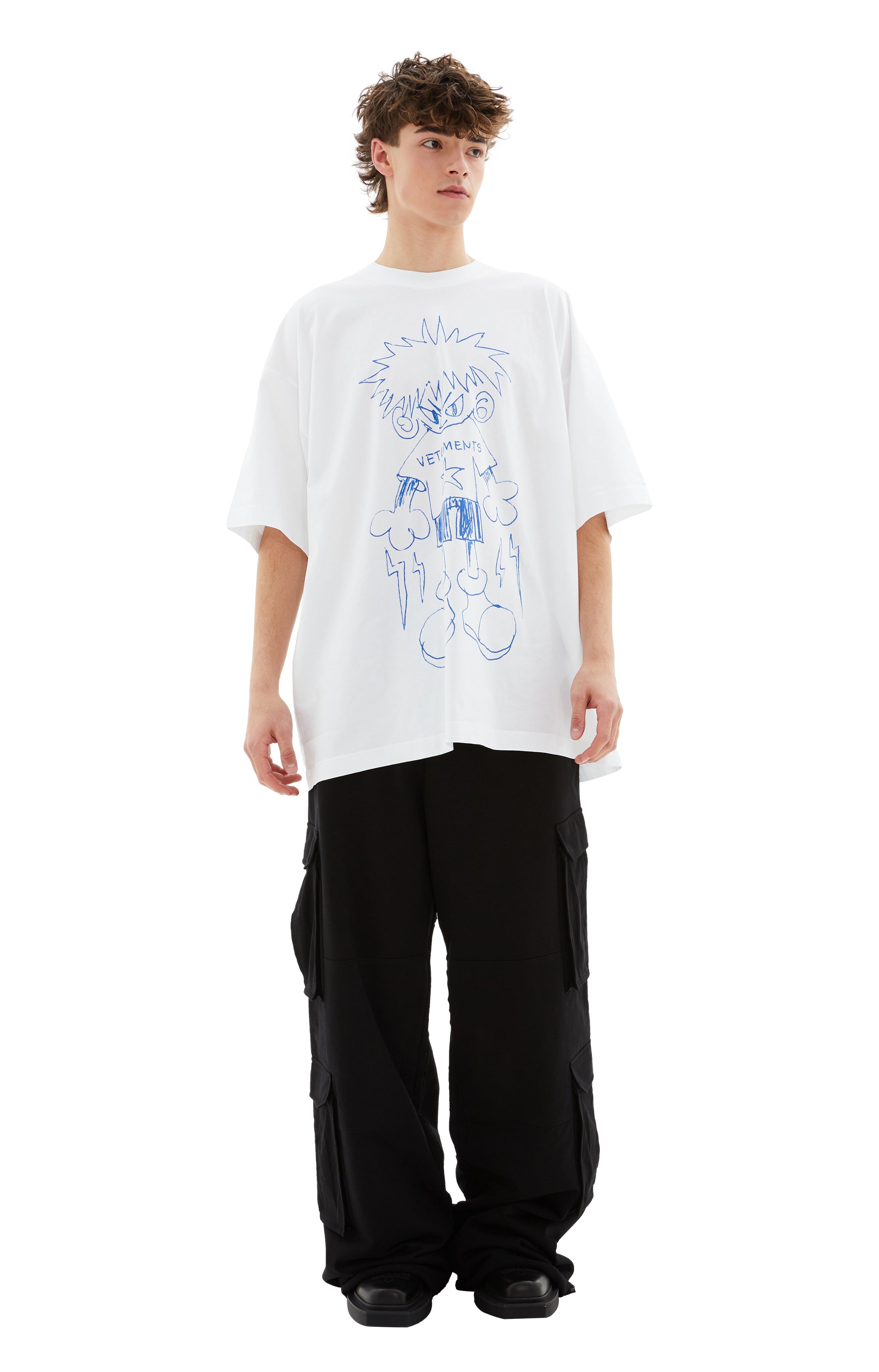 Shop Vetements Scribbled Teen T-shirt In White