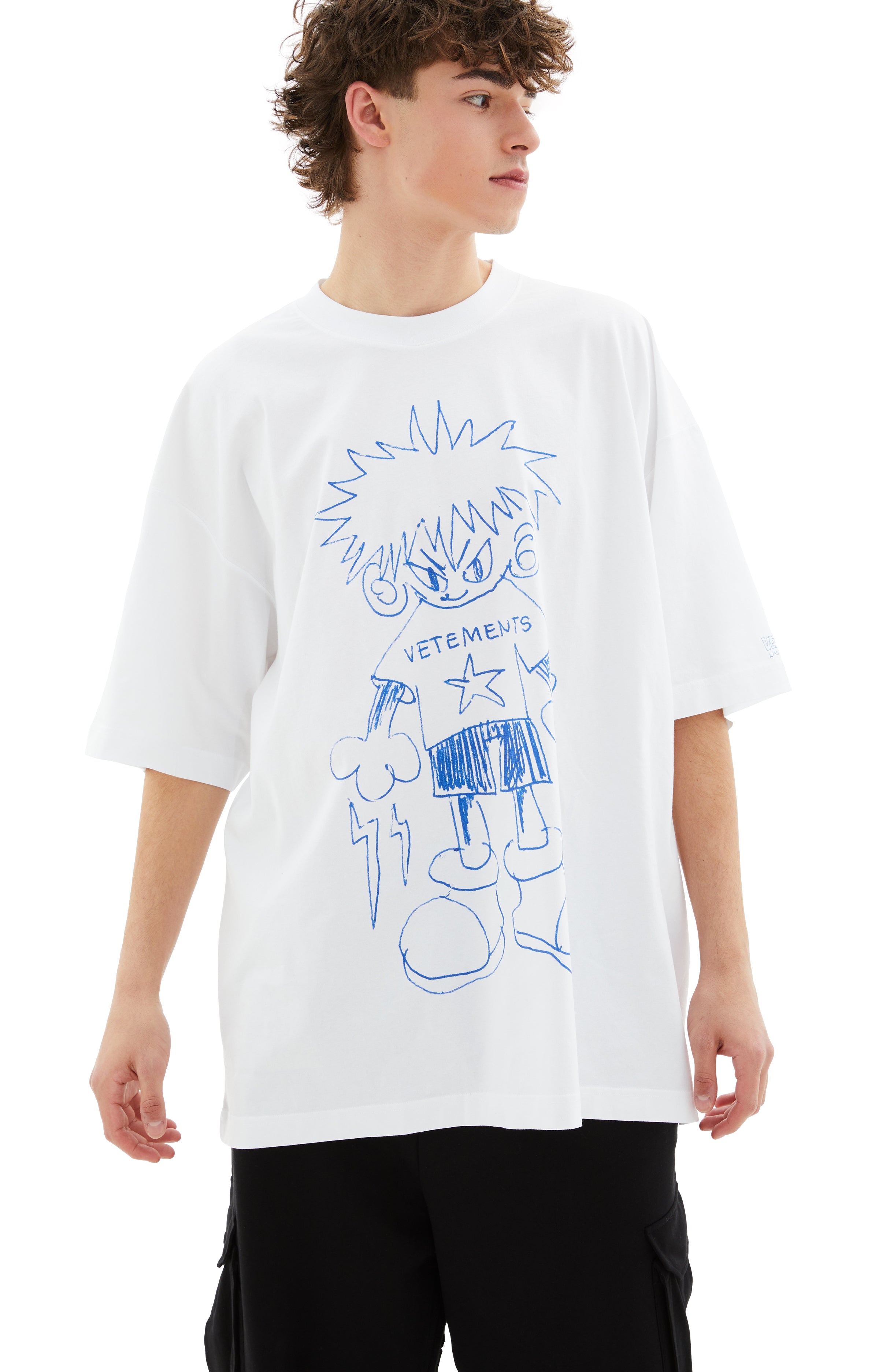 Shop Vetements Scribbled Teen T-shirt In White