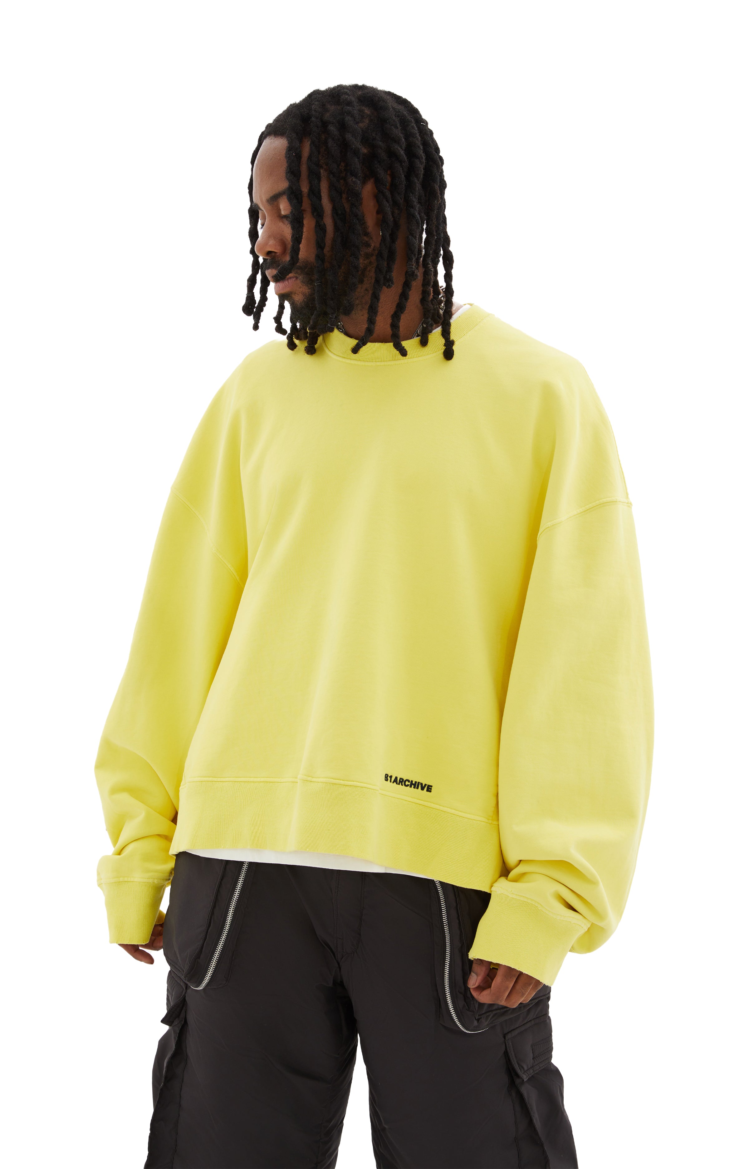 Shop B1archive L/s Oversized Crewneck In Yellow
