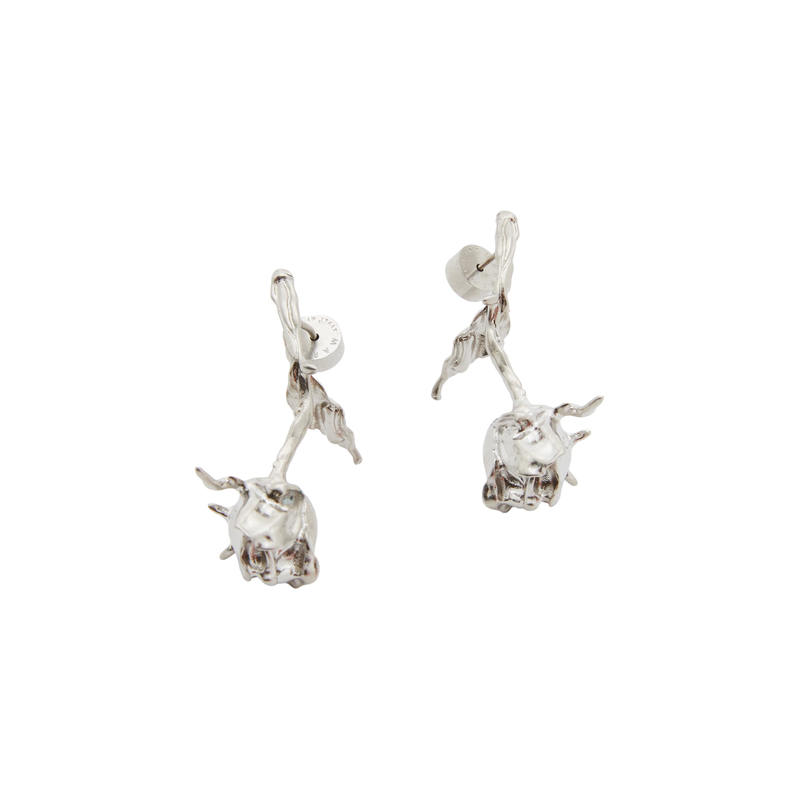 Shop Marni Metal Rosebund Earrings In Gln01 Silver