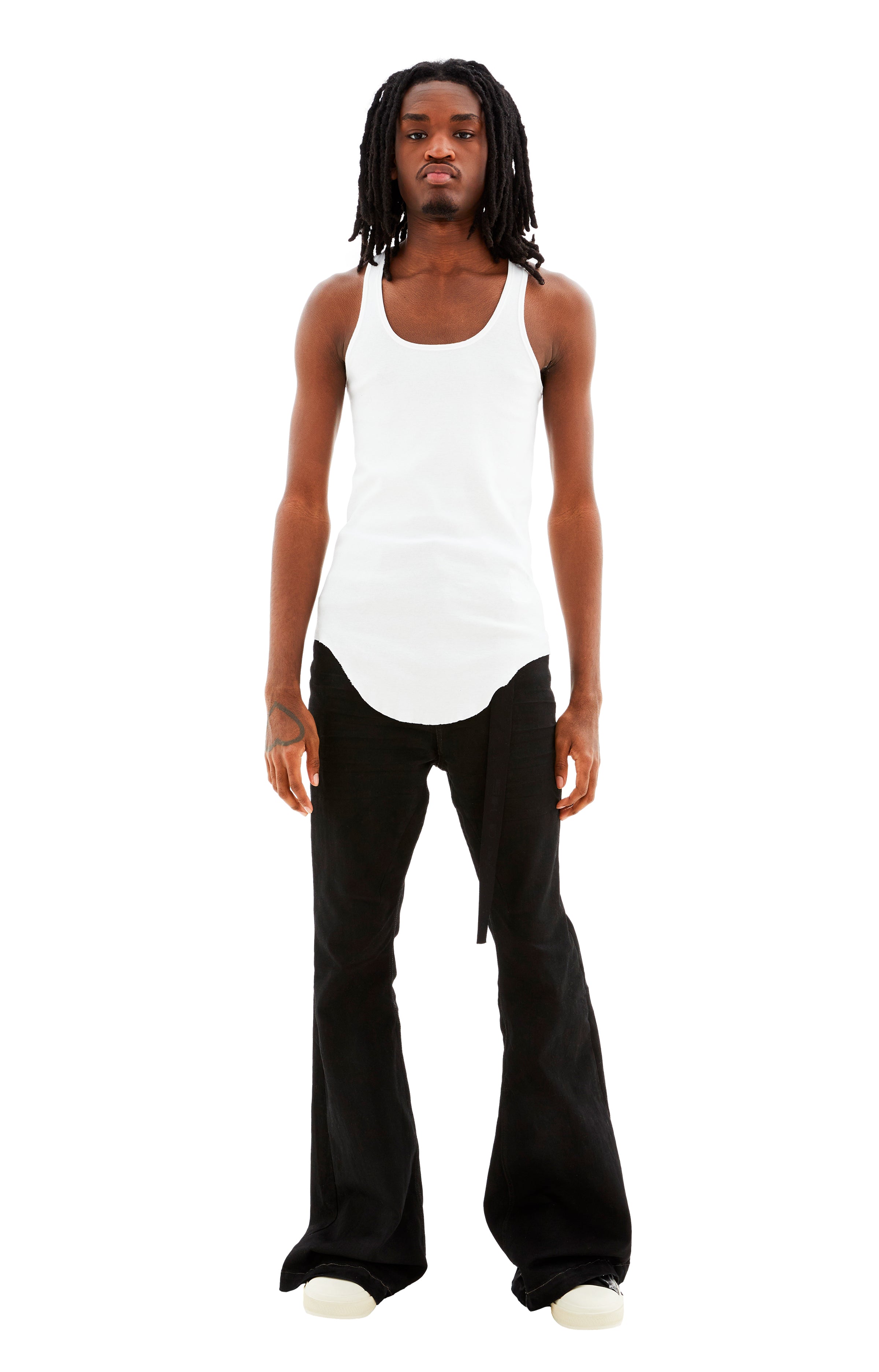 Shop Rick Owens Drkshdw Drk Tank In Milk