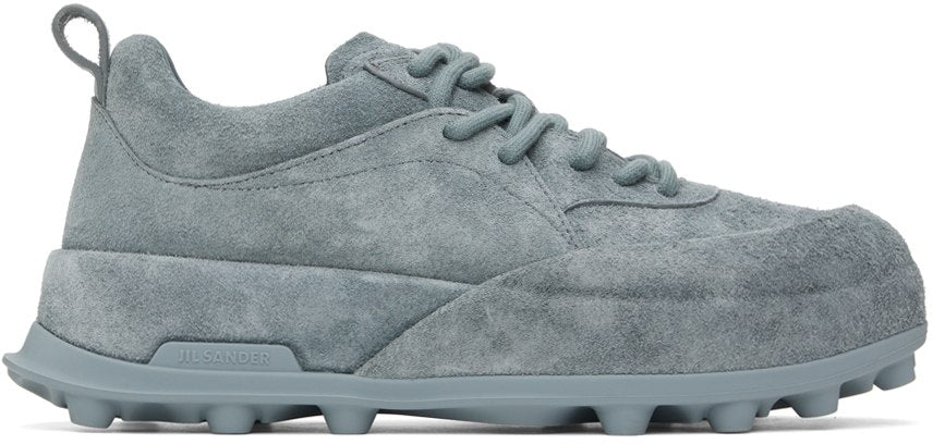 Shop Jil Sander Orb Low-top Sneaker In 027 Cadet Grey