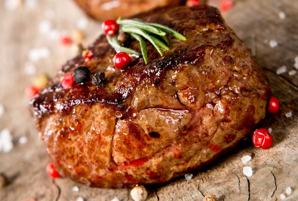 A resting steak... Allow 3 to 10 minutes of rest to ensure juices evenly redistribute in the meat before cutting.