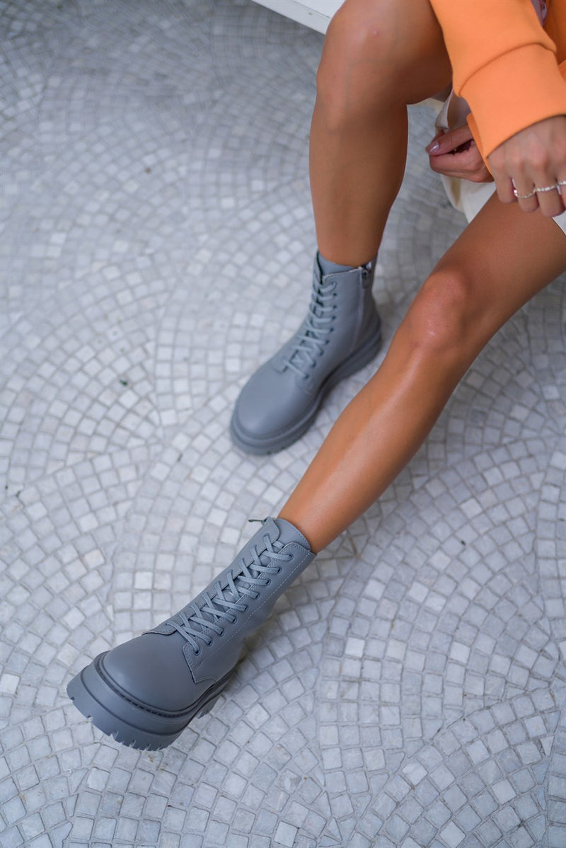 Storm grey boots