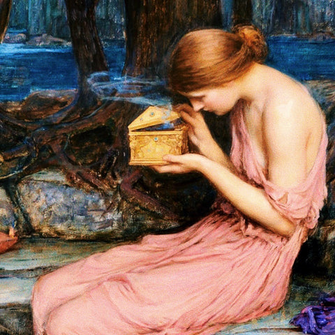 Psyche Opening the Golden Box, painting by John William Waterhouse, 1904