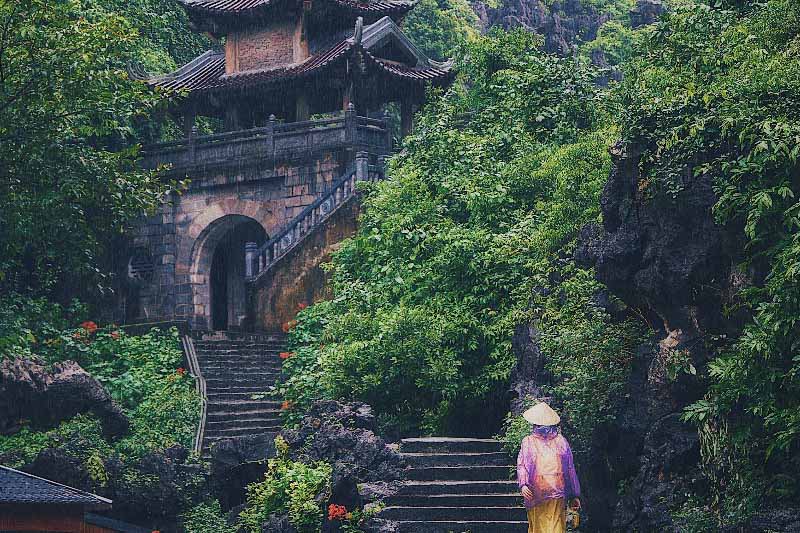 Misty Green Forest with Stone Path Leading to Hillside Temple: 6 Ways to Connect with Guan Yin