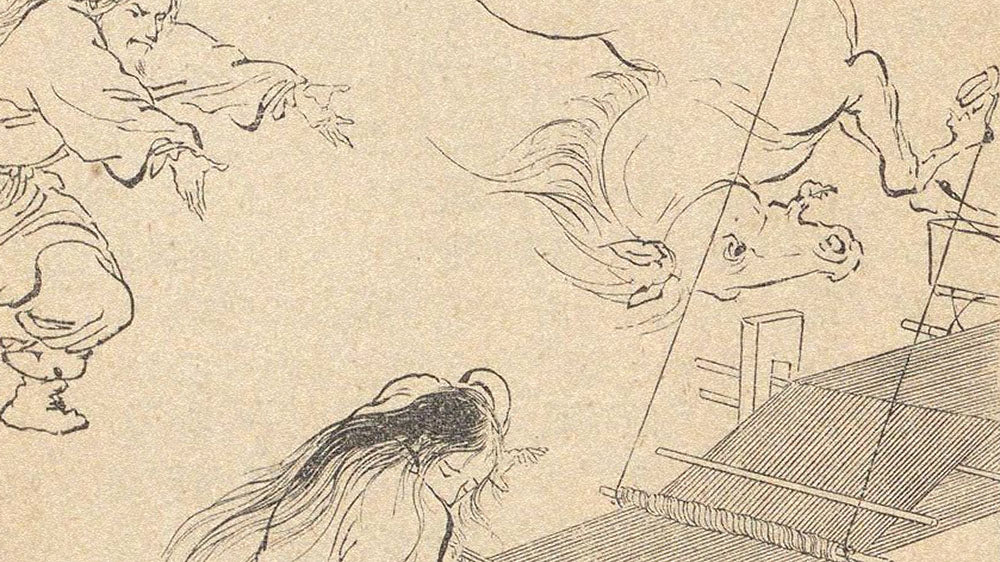 Susanoo throws a Horse at Amaterasu's Loom