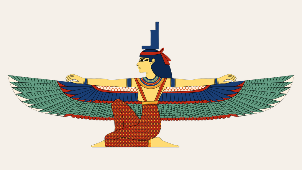 An image of the Egyptian goddess Auset