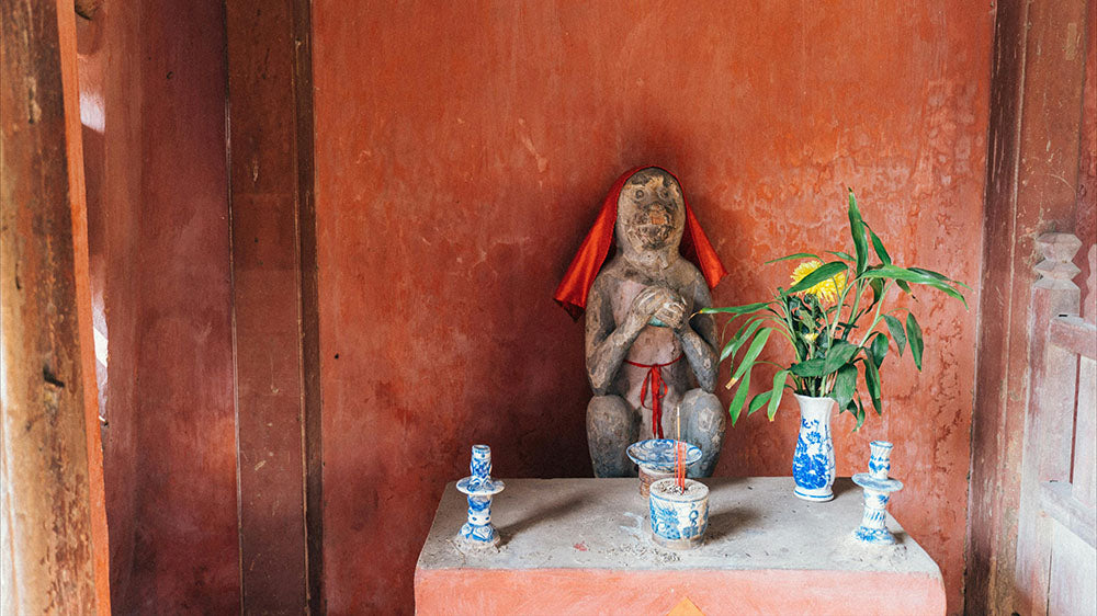 An East Asian altar dedicated to a sacred monkey god