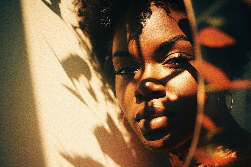 Close-up of woman with shadows - Embracing and Integrating the Shadow Self