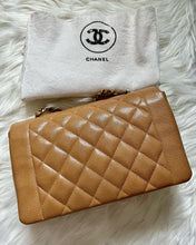 Load image into Gallery viewer, Chanel Medium Dark Beige Caviar Diana with with 24K Gold Hardware
