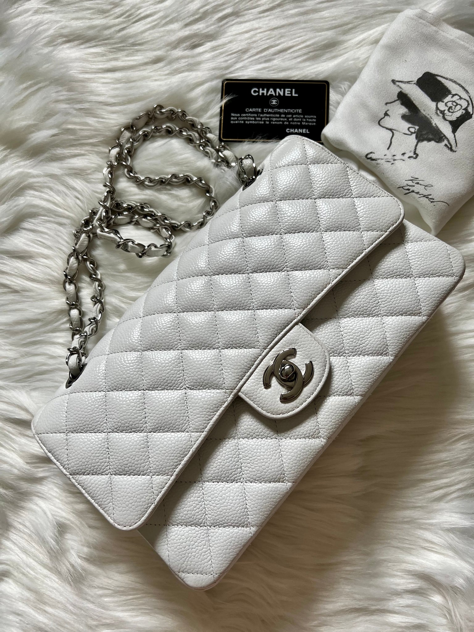 chanel white caviar