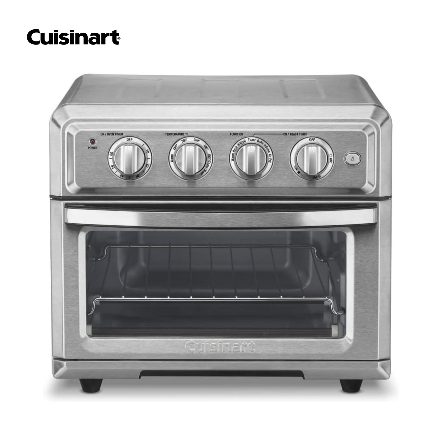  Cuisinart TOA-28 Compact Convection Toaster Oven Airfryer,  12.5 x 15.5 x 11.5, Stainless Steel: Home & Kitchen