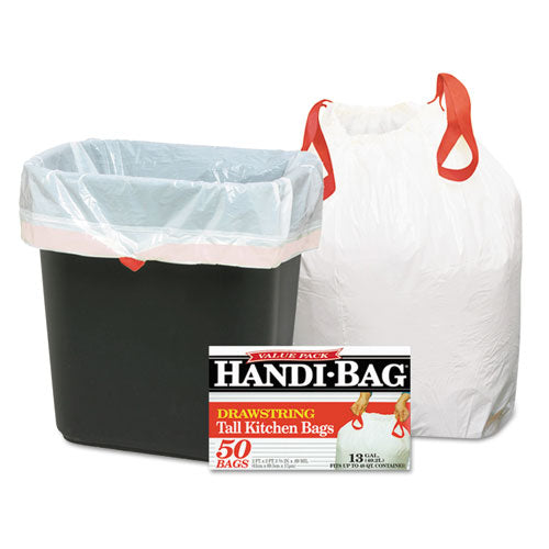 Glad 78966 30 Gallon Drawstring Black Trash Bags, 1.05 Mil, 30 x 33 90 /  Case