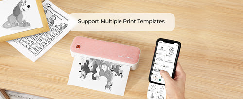 MUNBYN A4 Bluetooth thermal printer supports mulitiple print templates.