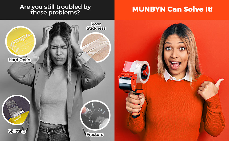 MUNBYN heavy-duty shipping tape is a versatile solution for a variety of tape-related problems.