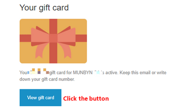 Gift cards arrive by email.