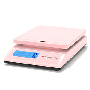 MUNBYN postage scale has a unique pink design.