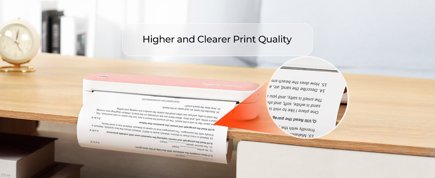 MUNBYN A4 portable thermal printer provides high-quality printing.