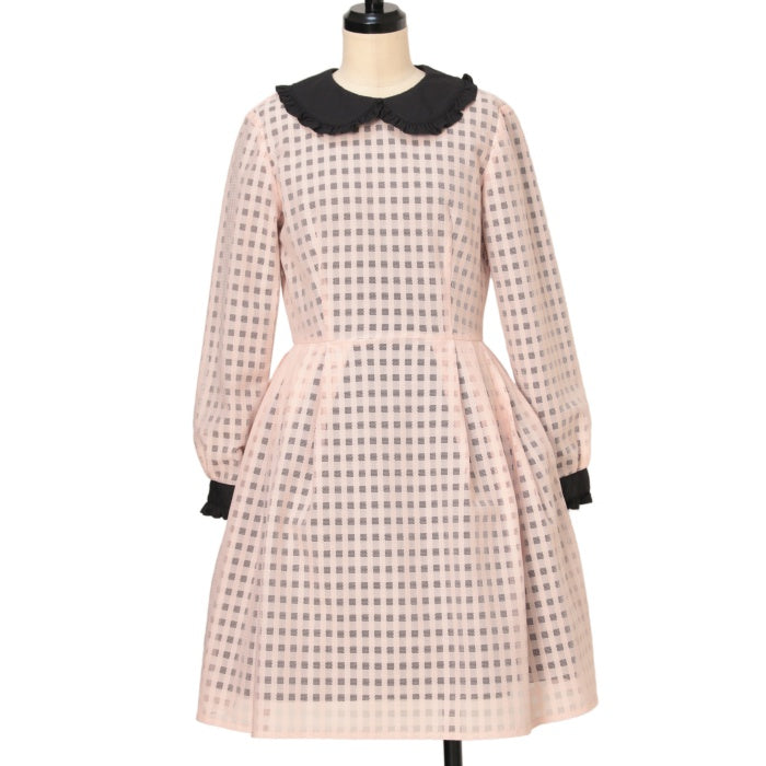 MILK ミルク シアーギンガムdress ワンピース 新品-