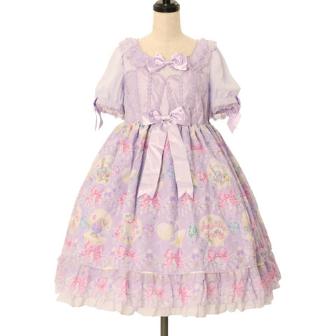 Angelic pretty マーガレットドール ワンピース ラベンダー 紫 ひざ丈