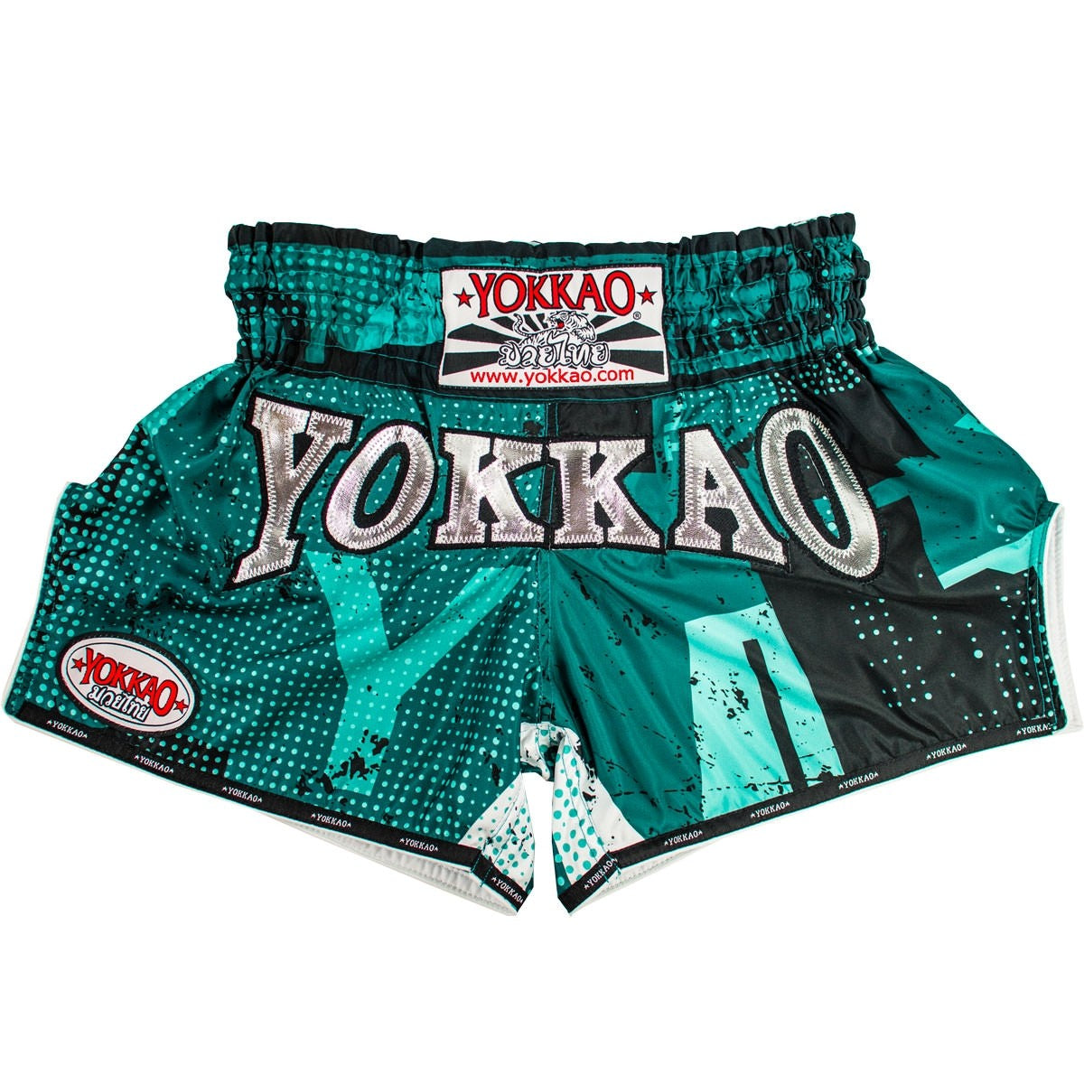 Muay Thai Shorts - Sick Blue/Green - Yokkao – Muay Thai Planet USA