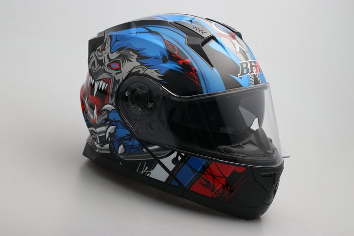 motorcycle helmet wolf