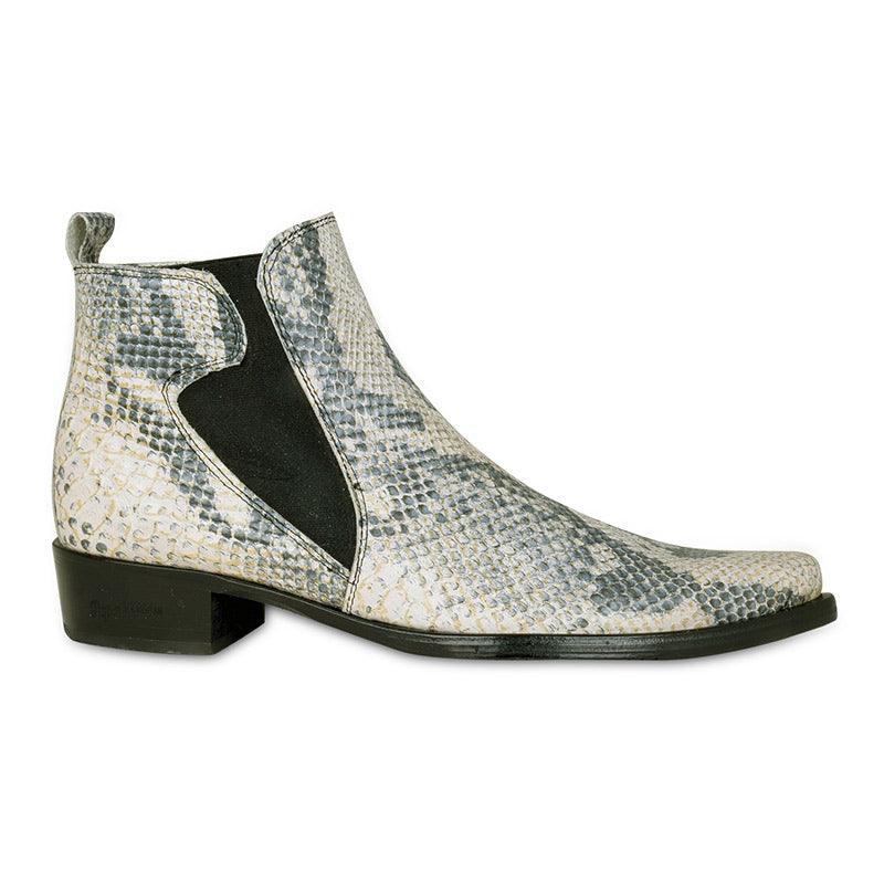 white snake skin boots