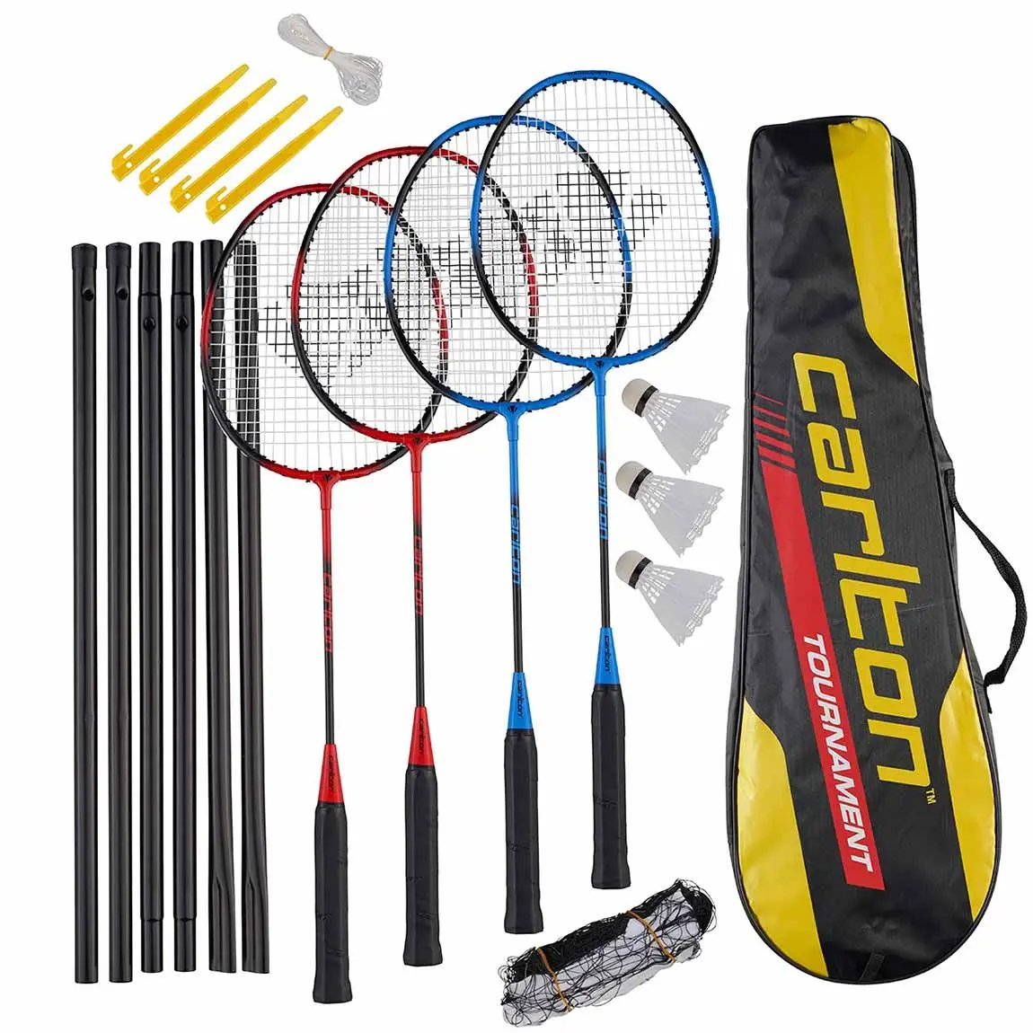 Photos - Badminton Dunlop Carlton Tournament 4 Player  Set with Net & Shuttles 13016383 