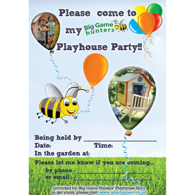 playhouse party invitation