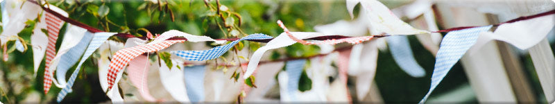 bunting on teepee