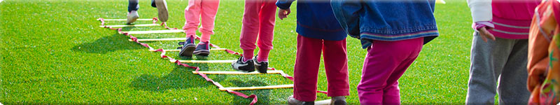 children taking part in sports day