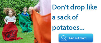 set of potato sacks for relay sack racing