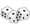 three dice 
