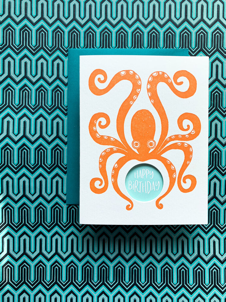 birthday octopus card