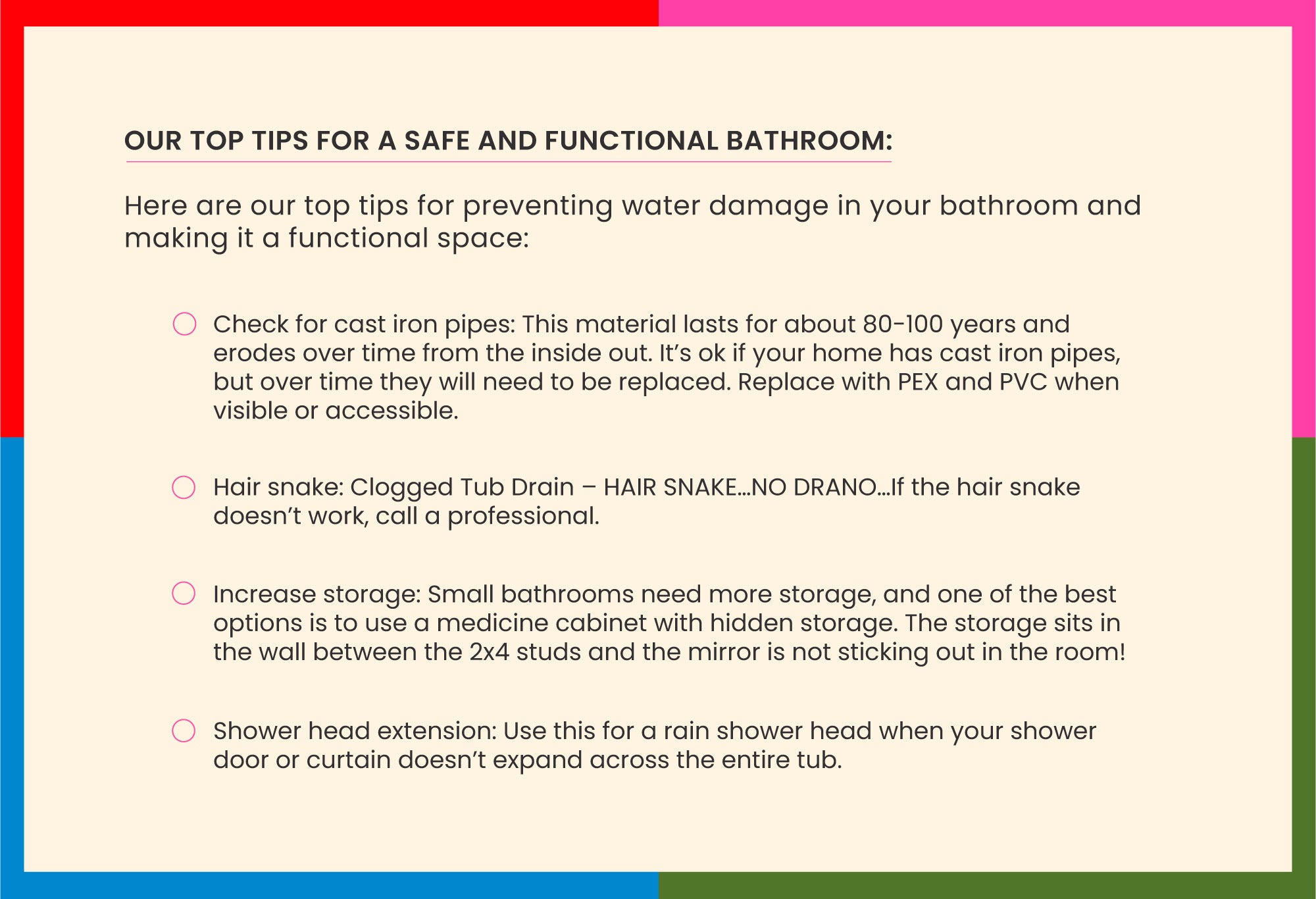 Functional Bathroom Tips