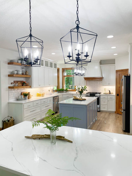 Kitchen with White Cabinets and Countertops