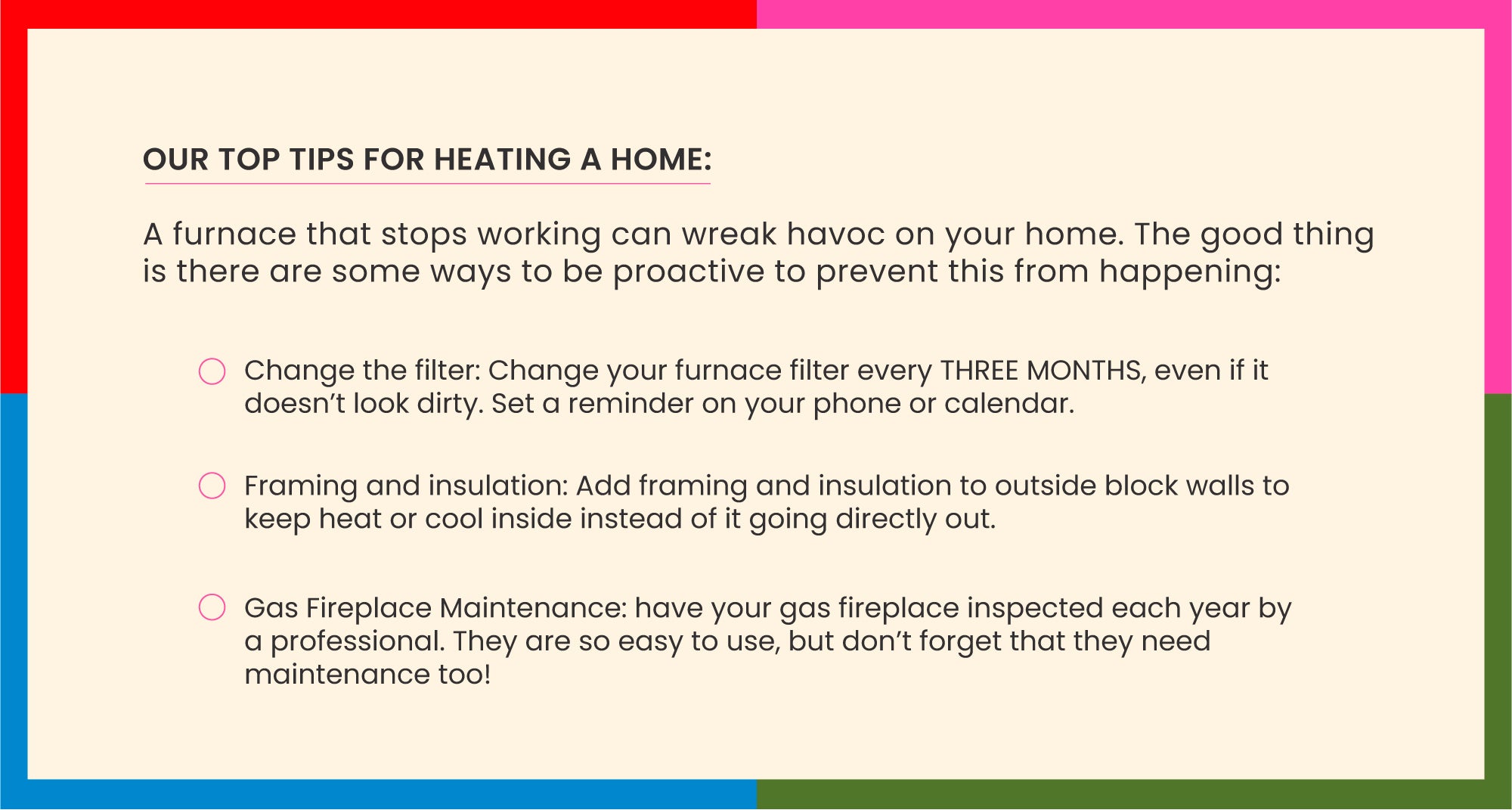 Our Top Tips for Heating a Home