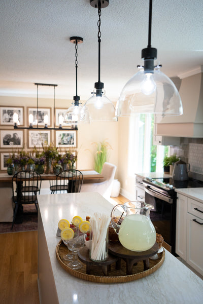 Kitchen Island and Lights