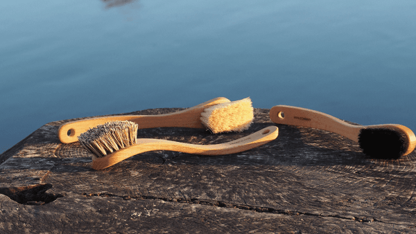 Geschirrbürstenset mit 3 Bürsten aus Holz