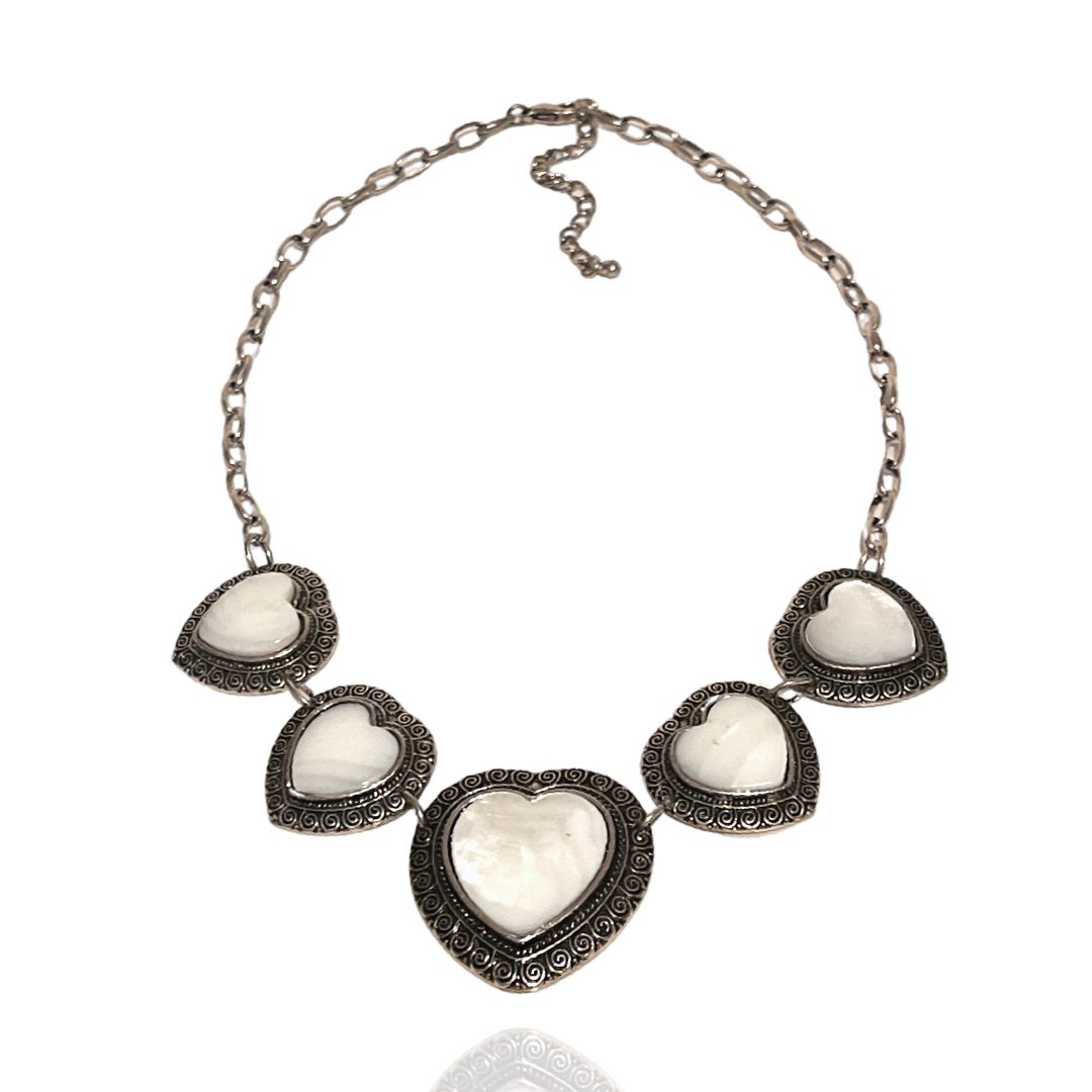 Mother of Pearl Heart Necklace