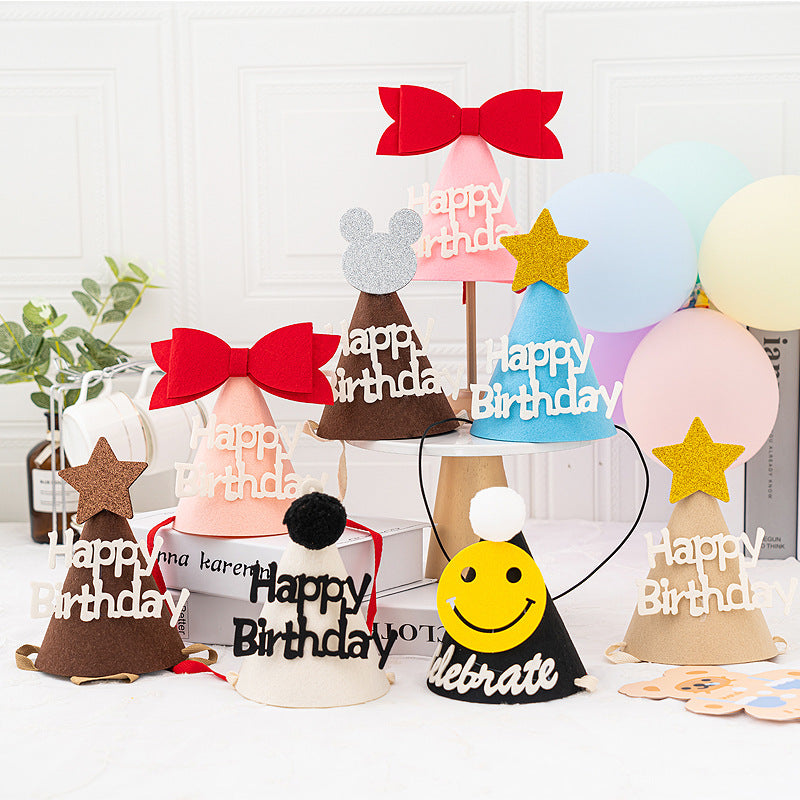 七款可選 韓式小清新森林系兒童或成人生日生日帽 Funny Rabbit Party Supplies