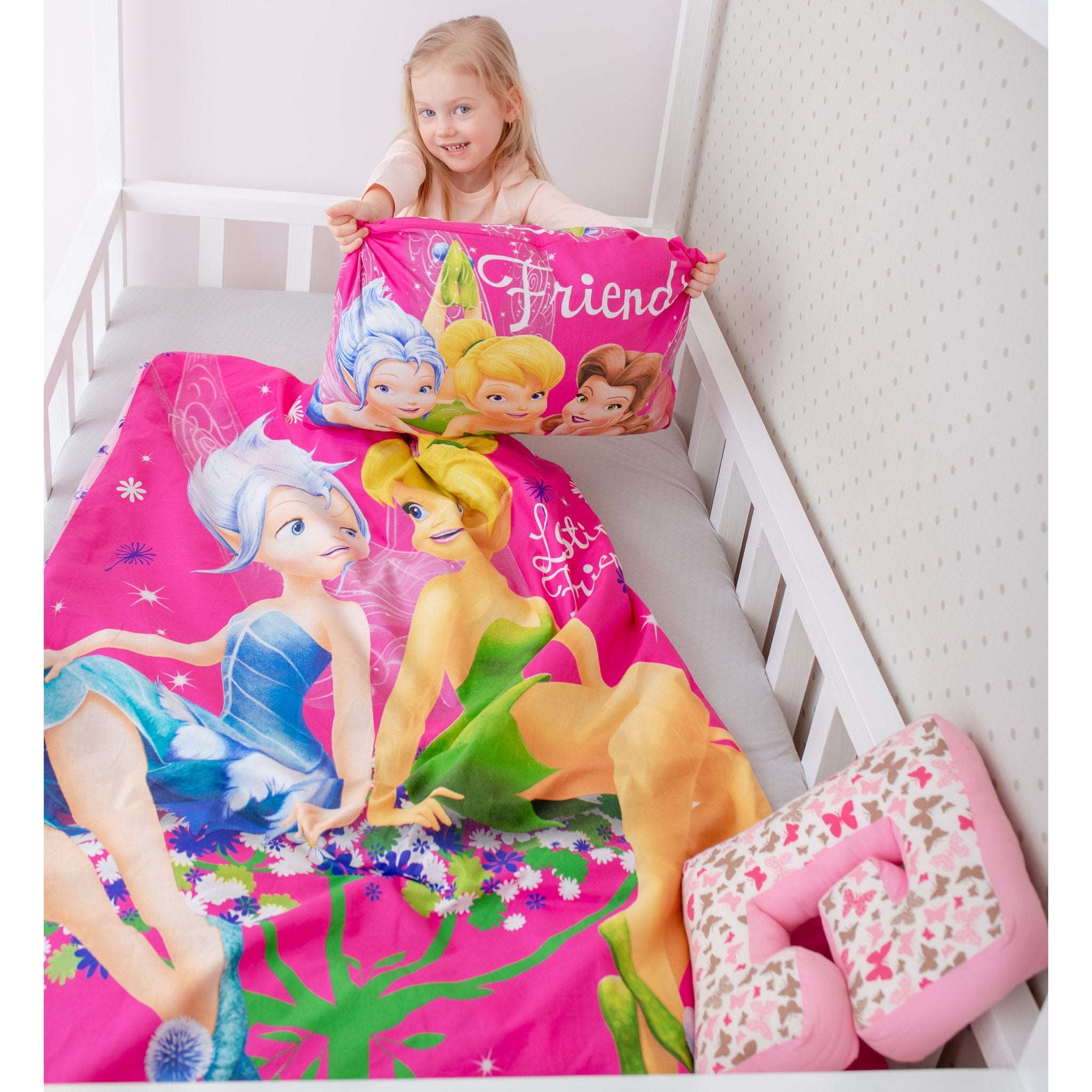 tinkerbell cot bed duvet cover