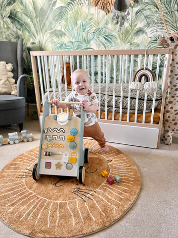 Baby walking with FSC® Certified wooden baby walker